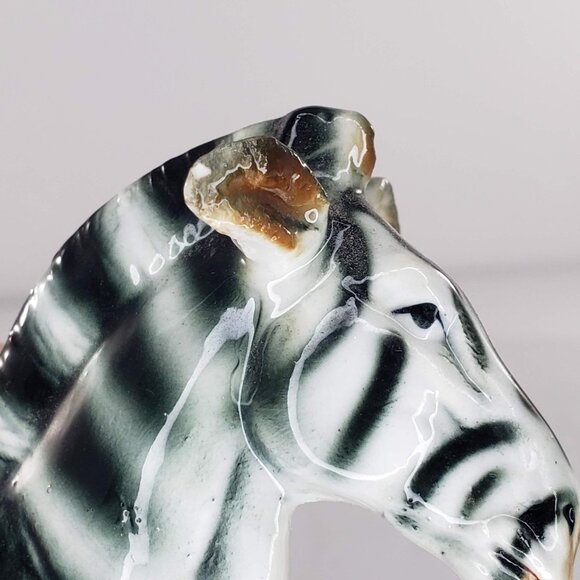 Vintage Bone China Zebra Sitting Figurine - Picture 8 of 9